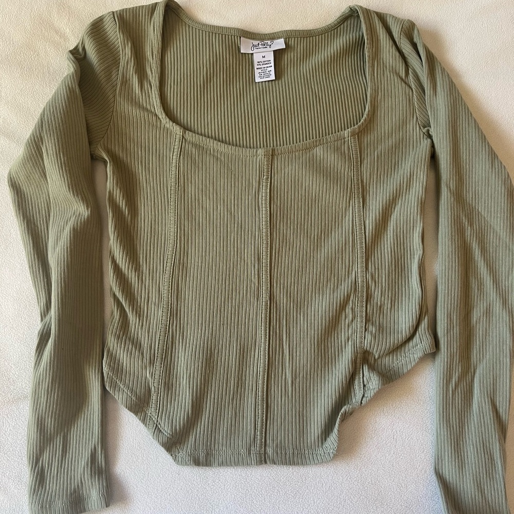Just Polly Green Corset Top